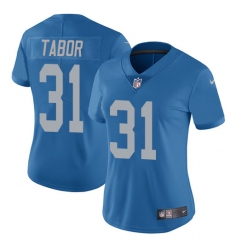 Women Nike Detroit Lions #31 Teez Tabor Blue Alternate Vapor Untouchable Limited Player NFL Jersey