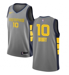 Women's Nike Memphis Grizzlies #10 Mike Bibby Swingman Gray NBA Jersey - City Edition