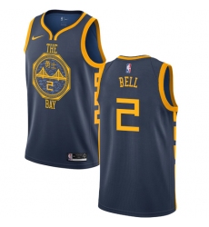 Women's Nike Golden State Warriors #2 Jordan Bell Swingman Navy Blue NBA Jersey - City Edition