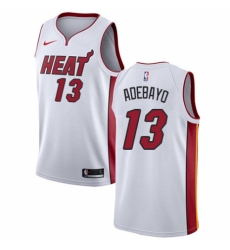 Women's Nike Miami Heat #13 Edrice Adebayo Authentic NBA Jersey - Association Edition
