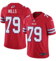 Youth Nike Buffalo Bills #79 Jordan Mills Limited Red Rush Vapor Untouchable NFL Jersey
