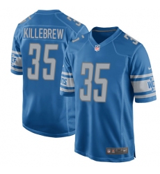 Men's Nike Detroit Lions #35 Miles Killebrew Game Blue Team Color NFL Jersey