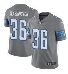 Youth Nike Detroit Lions #36 Dwayne Washington Limited Steel Rush Vapor Untouchable NFL Jersey