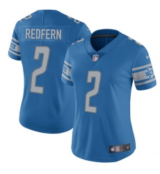 Women's Nike Detroit Lions #2 Kasey Redfern Blue Team Color Vapor Untouchable Limited Player NFL Jersey