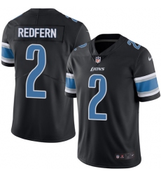 Youth Nike Detroit Lions #2 Kasey Redfern Limited Black Rush Vapor Untouchable NFL Jersey