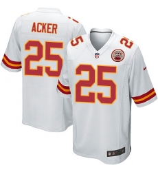 Men's Nike Kansas City Chiefs #25 Kenneth Acker Game White NFL Jersey