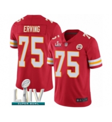 Men's Kansas City Chiefs #75 Cameron Erving Red Team Color Vapor Untouchable Limited Player Super Bowl LIV Bound Football Jersey