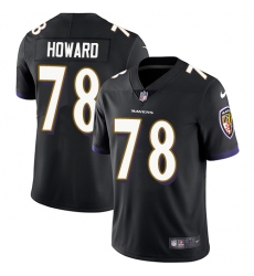 Youth Nike Baltimore Ravens #78 Austin Howard Black Alternate Vapor Untouchable Limited Player NFL Jersey