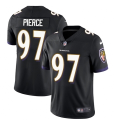 Men's Nike Baltimore Ravens #97 Michael Pierce Black Alternate Vapor Untouchable Limited Player NFL Jersey