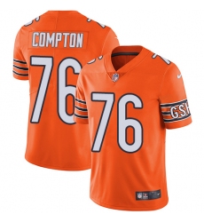 Men's Nike Chicago Bears #76 Tom Compton Limited Orange Rush Vapor Untouchable NFL Jersey