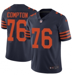 Men's Nike Chicago Bears #76 Tom Compton Navy Blue Alternate Vapor Untouchable Limited Player NFL Jersey