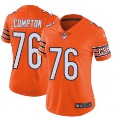 Women's Nike Chicago Bears #76 Tom Compton Limited Orange Rush Vapor Untouchable NFL Jersey