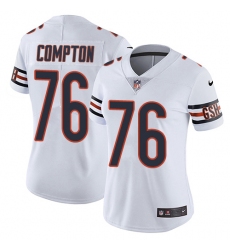 Women's Nike Chicago Bears #76 Tom Compton White Vapor Untouchable Limited Player NFL Jersey