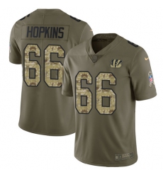 Men's Nike Cincinnati Bengals #66 Trey Hopkins Limited Olive/Camo 2017 Salute to Service NFL Jersey