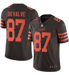 Youth Nike Cleveland Browns #87 Seth DeValve Limited Brown Rush Vapor Untouchable NFL Jersey