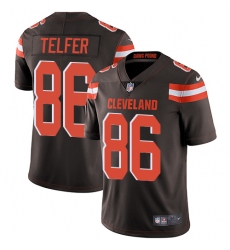 Men's Nike Cleveland Browns #86 Randall Telfer Brown Team Color Vapor Untouchable Limited Player NFL Jersey