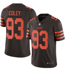 Youth Nike Cleveland Browns #93 Trevon Coley Limited Brown Rush Vapor Untouchable NFL Jersey
