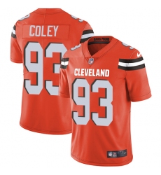 Youth Nike Cleveland Browns #93 Trevon Coley Orange Alternate Vapor Untouchable Limited Player NFL Jersey