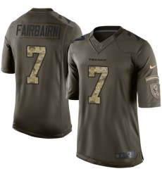 Men's Nike Houston Texans #7 Ka'imi Fairbairn Elite Green Salute to Service NFL Jersey