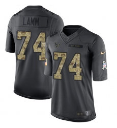 Youth Nike Houston Texans #74 Kendall Lamm Limited Black 2016 Salute to Service NFL Jersey