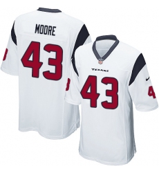 Men's Nike Houston Texans #43 Corey Moore Game White NFL Jersey