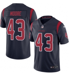 Men's Nike Houston Texans #43 Corey Moore Limited Navy Blue Rush Vapor Untouchable NFL Jersey