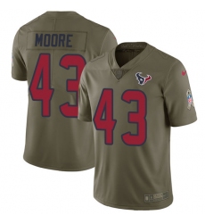 Youth Nike Houston Texans #43 Corey Moore Limited Olive 2017 Salute to Service NFL Jersey