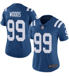 Women's Nike Indianapolis Colts #99 Al Woods Royal Blue Team Color Vapor Untouchable Limited Player NFL Jersey