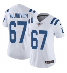 Women's Nike Indianapolis Colts #67 Jeremy Vujnovich White Vapor Untouchable Elite Player NFL Jersey