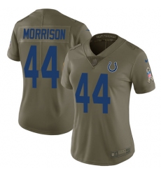 Women's Nike Indianapolis Colts #44 Antonio Morrison Limited Olive 2017 Salute to Service NFL Jersey