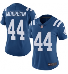 Women's Nike Indianapolis Colts #44 Antonio Morrison Limited Royal Blue Rush Vapor Untouchable NFL Jersey