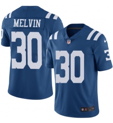 Youth Nike Indianapolis Colts #30 Rashaan Melvin Limited Royal Blue Rush Vapor Untouchable NFL Jersey