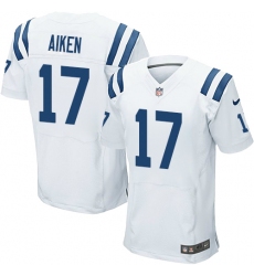 Men's Nike Indianapolis Colts #17 Kamar Aiken Elite White NFL Jersey