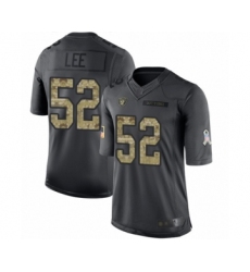Men's Oakland Raiders #52 Marquel Lee Limited Black 2016 Salute to Service Football Jersey