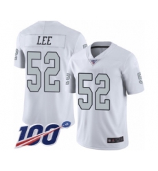 Men's Oakland Raiders #52 Marquel Lee Limited White Rush Vapor Untouchable 100th Season Football Jersey