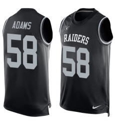 Men's Nike Oakland Raiders #58 Tyrell Adams Limited Black Player Name & Number Tank Top NFL Jersey