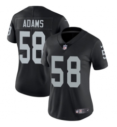 Women's Nike Oakland Raiders #58 Tyrell Adams Black Team Color Vapor Untouchable Limited Player NFL Jersey