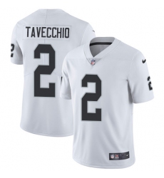 Youth Nike Oakland Raiders #2 Giorgio Tavecchio White Vapor Untouchable Limited Player NFL Jersey