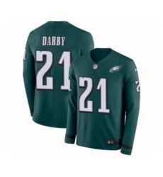 Men's Nike Philadelphia Eagles #21 Ronald Darby Limited Green Therma Long Sleeve NFL Jersey