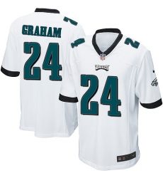 Men's Nike Philadelphia Eagles #24 Corey Graham Game White NFL Jersey