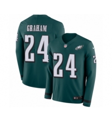 Youth Nike Philadelphia Eagles #24 Corey Graham Limited Green Therma Long Sleeve NFL Jersey