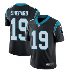 Men's Nike Carolina Panthers #19 Russell Shepard Black Team Color Vapor Untouchable Limited Player NFL Jersey