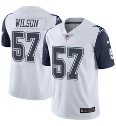 Men's Nike Dallas Cowboys #57 Damien Wilson Limited White Rush Vapor Untouchable NFL Jersey