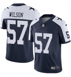 Youth Nike Dallas Cowboys #57 Damien Wilson Navy Blue Throwback Alternate Vapor Untouchable Limited Player NFL Jersey