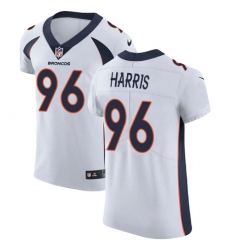 Men's Nike Denver Broncos #96 Shelby Harris White Vapor Untouchable Elite Player NFL Jersey
