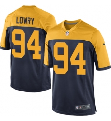 Men's Nike Green Bay Packers #94 Dean Lowry Game Navy Blue Alternate NFL Jersey