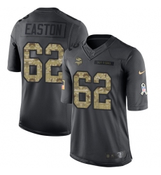 Youth Nike Minnesota Vikings #62 Nick Easton Limited Black 2016 Salute to Service NFL Jersey