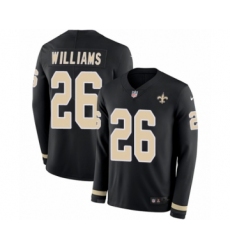 Men's Nike New Orleans Saints #26 P. J. Williams Limited Black Therma Long Sleeve NFL Jersey