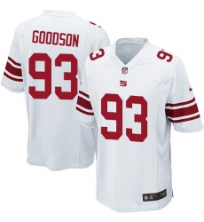 Men's Nike New York Giants #93 B.J. Goodson Game White NFL Jersey