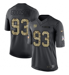 Men's Nike New York Giants #93 B.J. Goodson Limited Black 2016 Salute to Service NFL Jersey